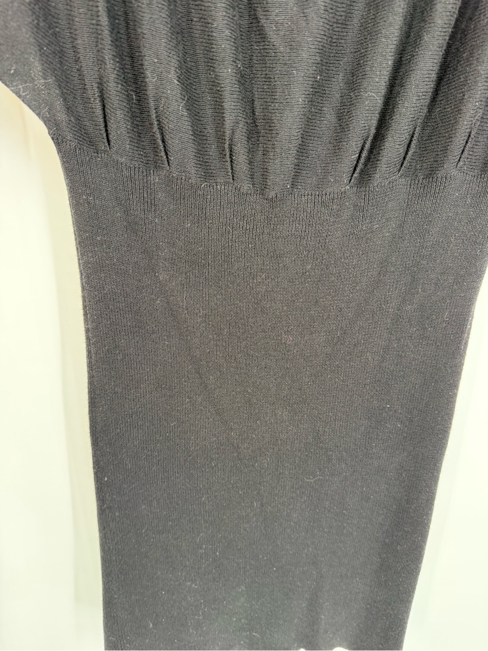 Free People Women Black Top‎ Small Crochet Sleeves Fitted Boho Goth Minimalist - Picture 4 of 6